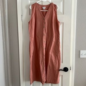Liz Claiborne dusty pink linen/Cotton dress